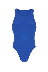 Cotton Rib Bodysuit | Cobalt