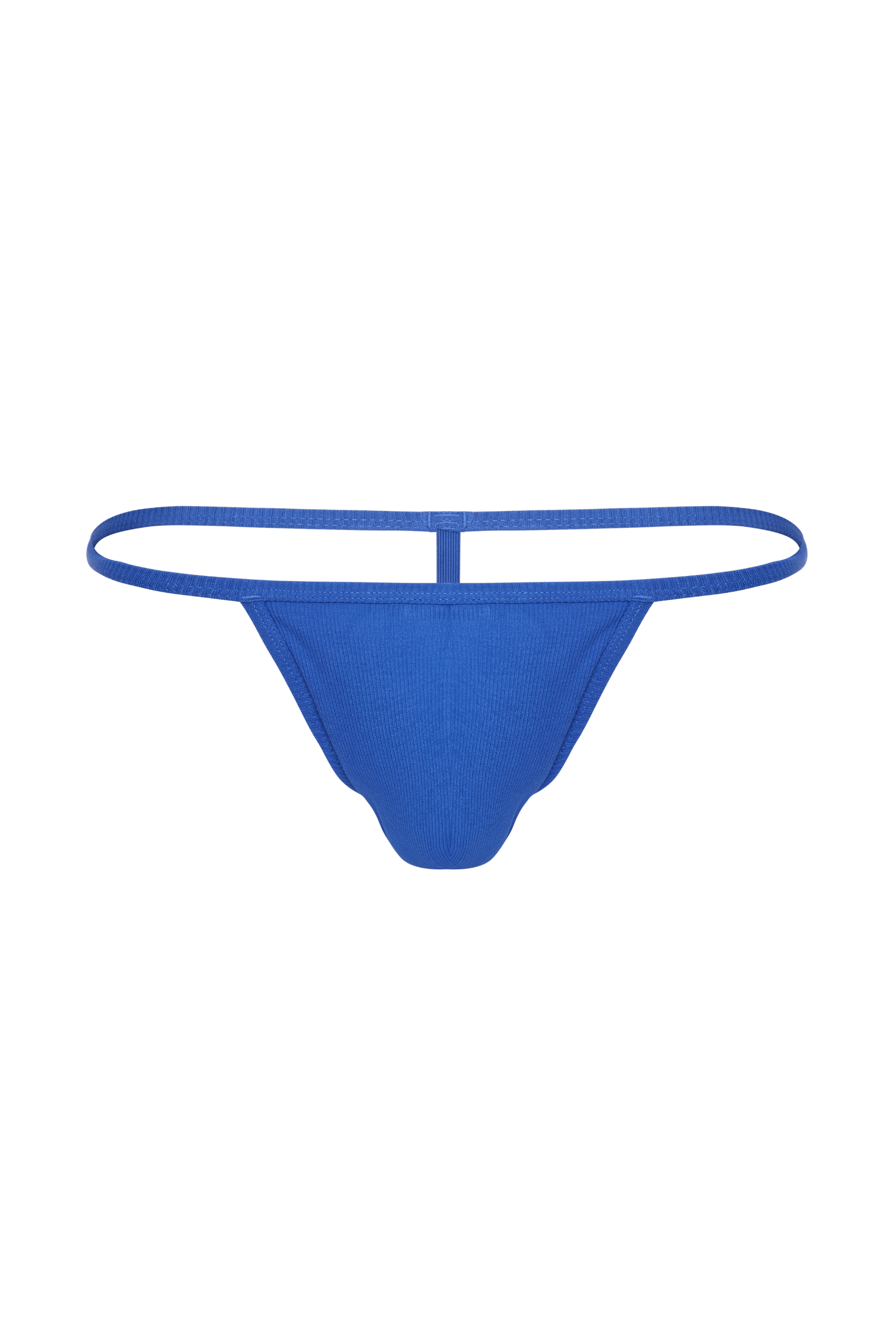 Cotton Rib T-String Thong: Cobalt | Mens Thongs & G-Strings | Coyote Jocks