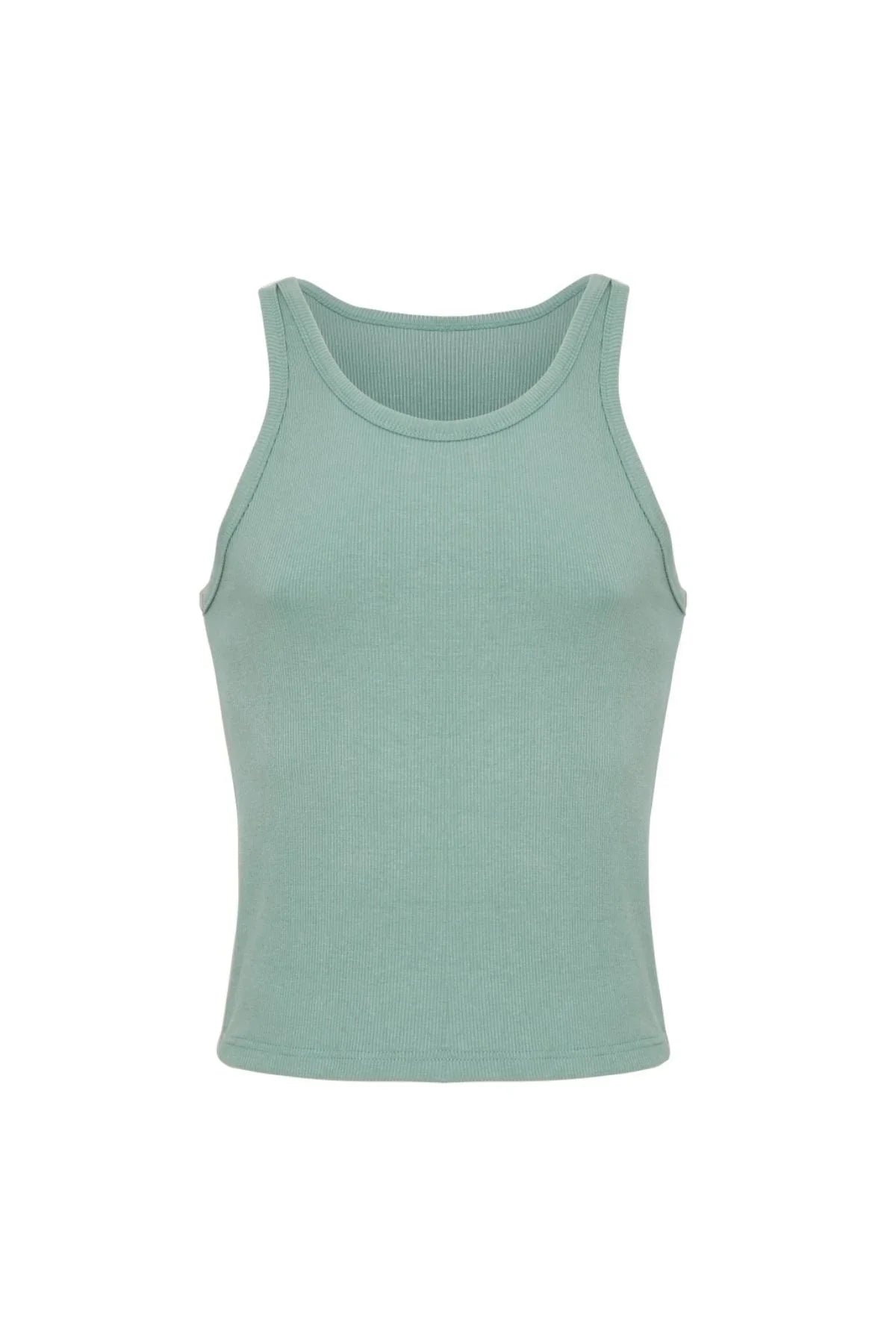 Cotton Rib Crop Tank | Grey Sage Tanks | Coyote Jocks