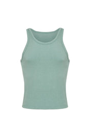 Cotton Rib Crop Tank | Grey Sage Tanks | Coyote Jocks