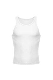 Cotton Rib Crop Tank | Pure White Tanks | Coyote Jocks