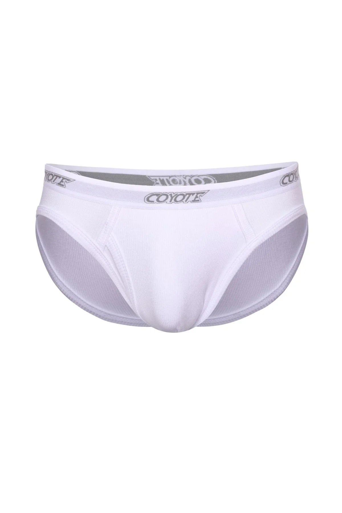 Cotton Rib Fly Front Brief | Pure White Briefs | Coyote Jocks