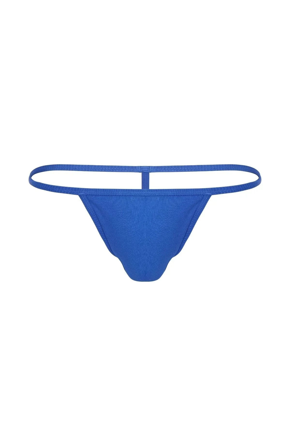 Cotton Rib T-String Thong | Cobalt Thongs | Coyote Jocks