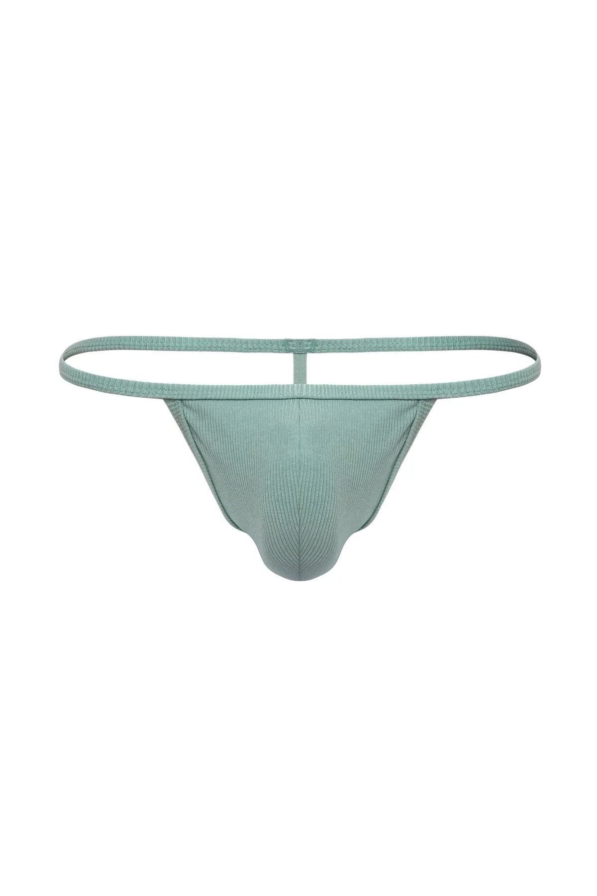 Cotton Rib T-String Thong | Grey Sage Thongs | Coyote Jocks