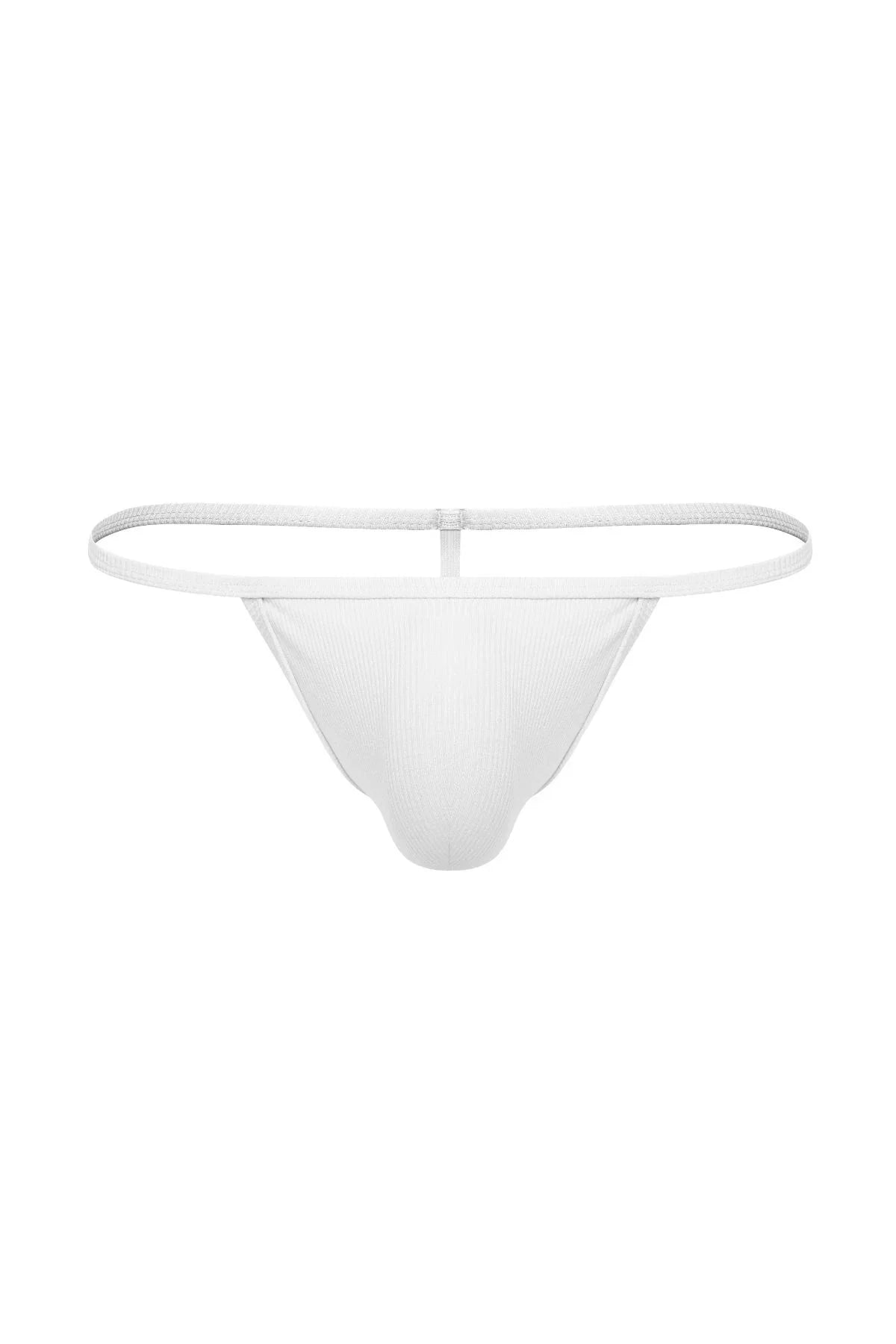 Cotton Rib T-String Thong | Pure White Thongs | Coyote Jocks
