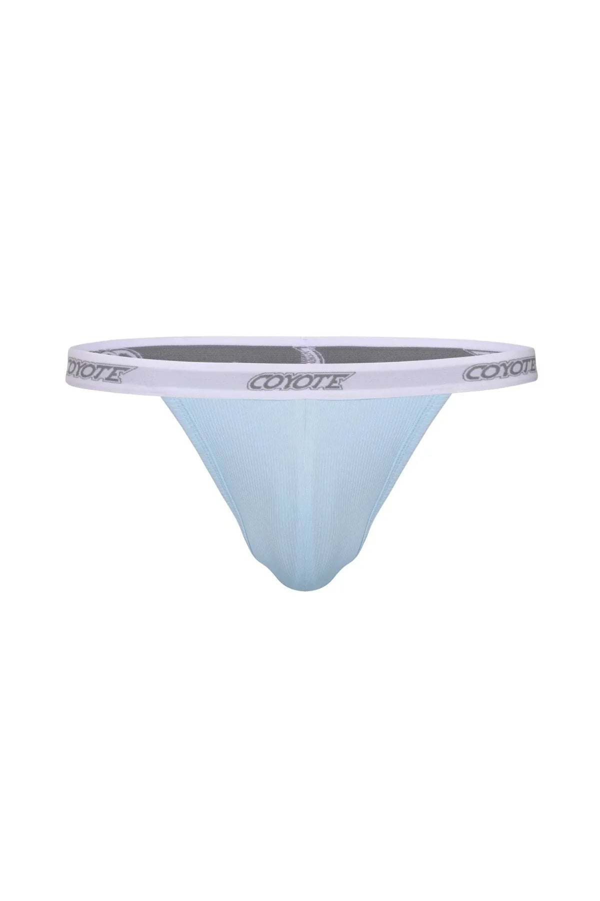Cotton Rib Thong | Baby Blue Thongs | Coyote Jocks