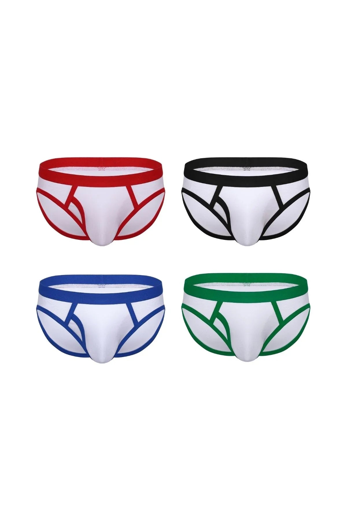 Cotton Ringer Fly Brief 4-Pack Briefs | Coyote Jocks