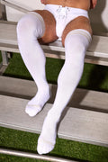 Frontline Thigh High Sock | White