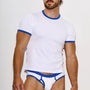 Cotton Ringer T-Shirt | Blue