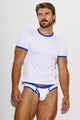 Cotton Ringer T-Shirt | Blue - Coyote Jocks