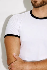 Cotton Ringer T-Shirt | Black T-shirt | Coyote Jocks