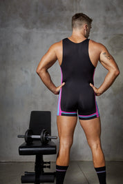 Varsity Singlet | Neon Black Singlet | Coyote Jocks