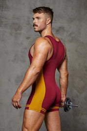 Varsity Singlet | Burgundy Singlet | Coyote Jocks