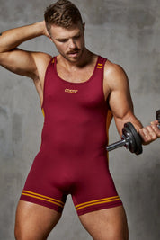 Varsity Singlet | Burgundy Singlet | Coyote Jocks