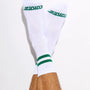 Chaussette en coton à bords contrastants | Verte