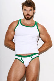 Cotton Ringer Tank | Green Tanks | Coyote Jocks