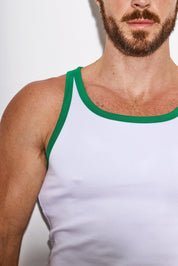 Cotton Ringer Tank | Green Tanks | Coyote Jocks