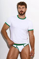 Cotton Ringer T-Shirt | Green - Coyote Jocks