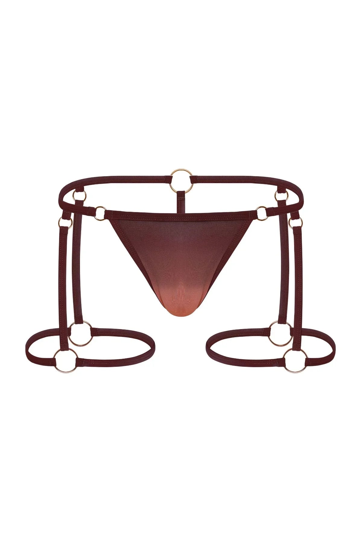 Hardware Garter Thong | Bronze Thongs | Coyote Jocks