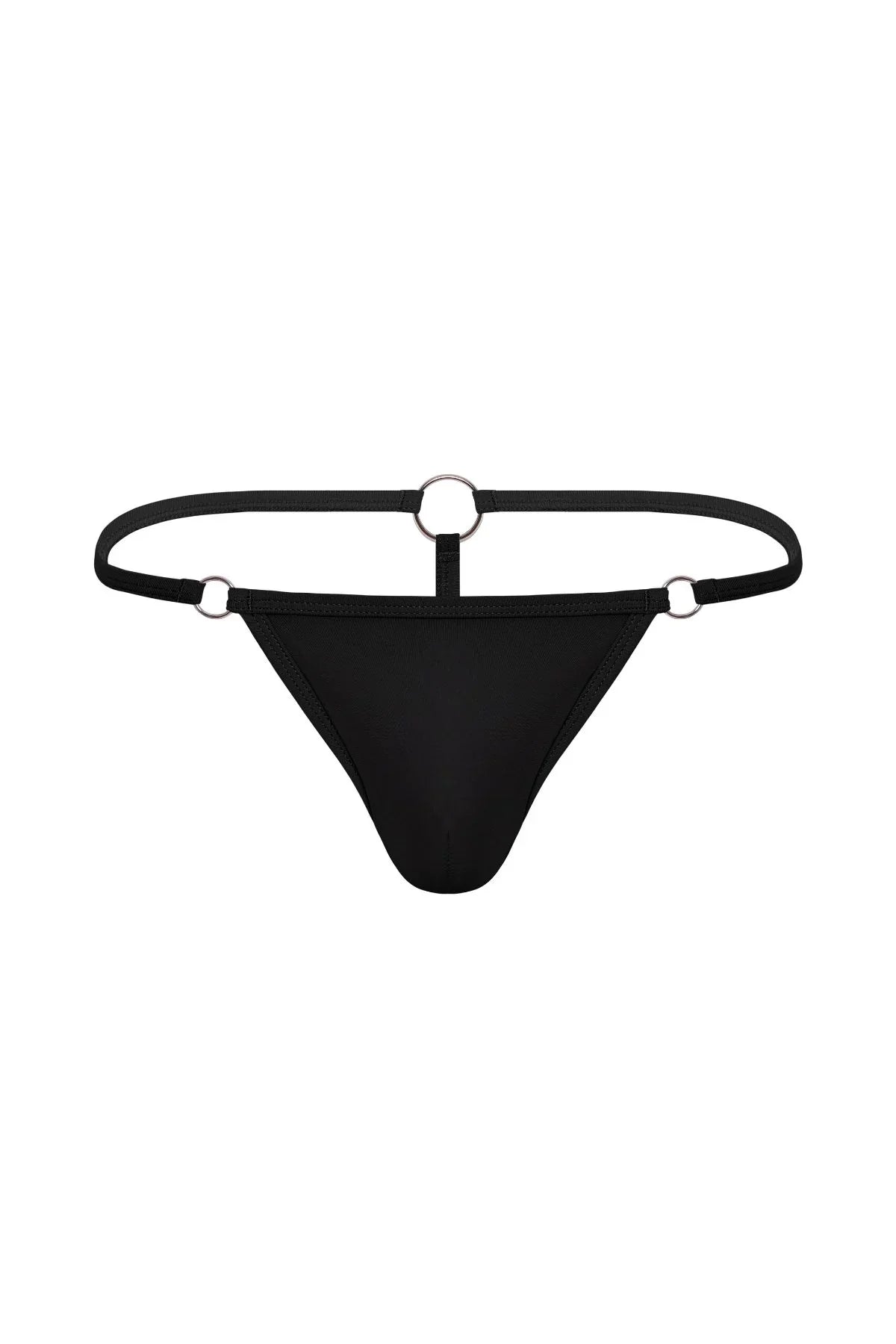 Hardware Thong | Jet Black Thongs | Coyote Jocks