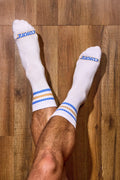 Axle Sock | Tan & Blue
