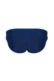 Navy blue men's bikini underwear with contoured fit and smooth fabric, designed for comfort and style.