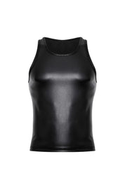 Vegan Leather Crop Tank Tanks | Coyote Jocks