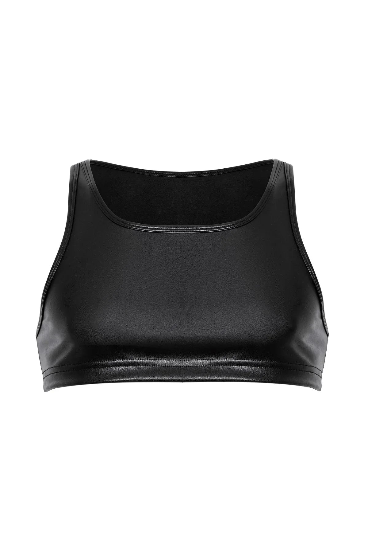 Vegan Leather Micro Tank Tanks | Coyote Jocks