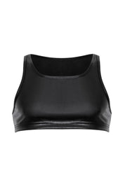 Vegan Leather Micro Tank Tanks | Coyote Jocks