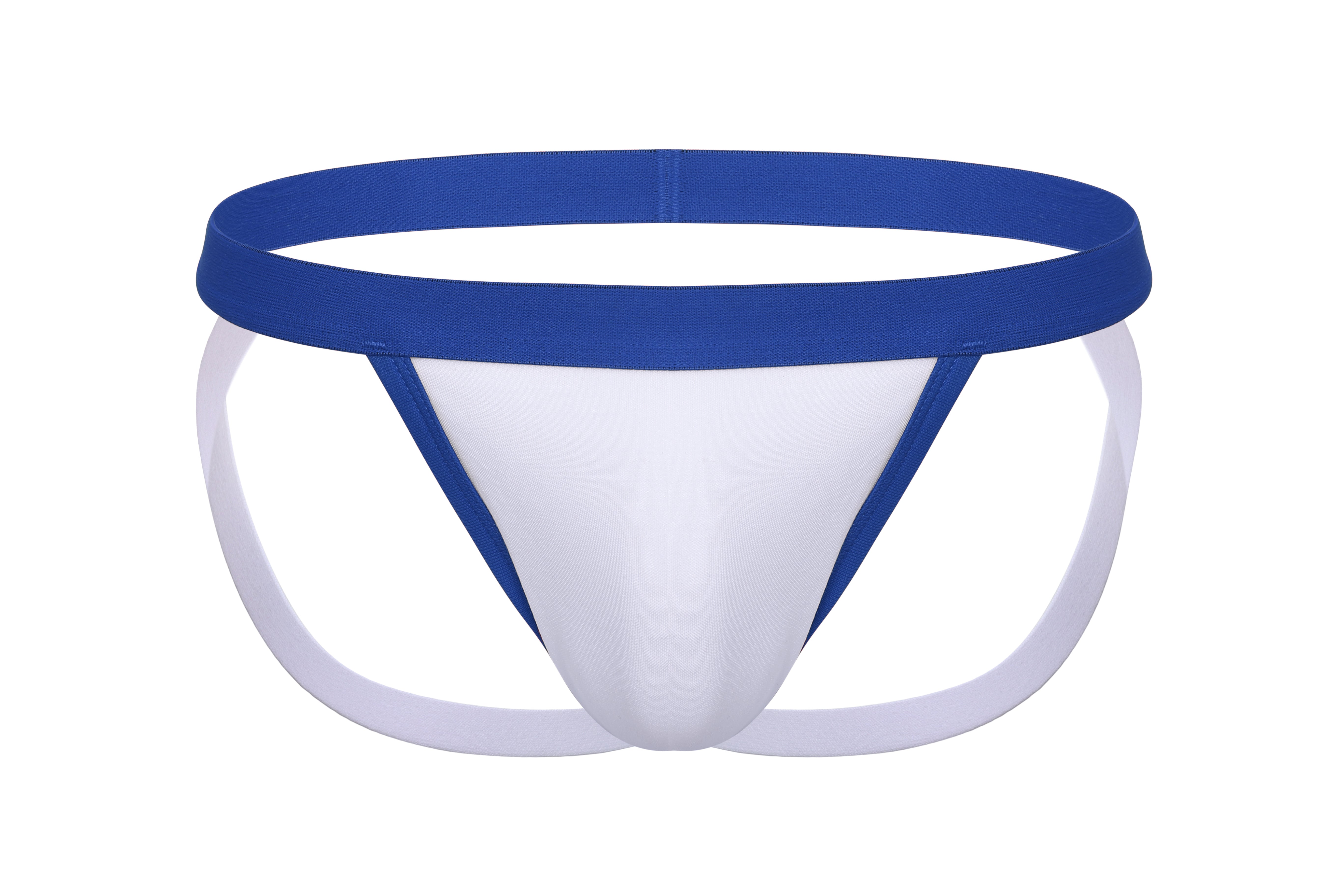 Cotton Ringer Jockstrap | Blue