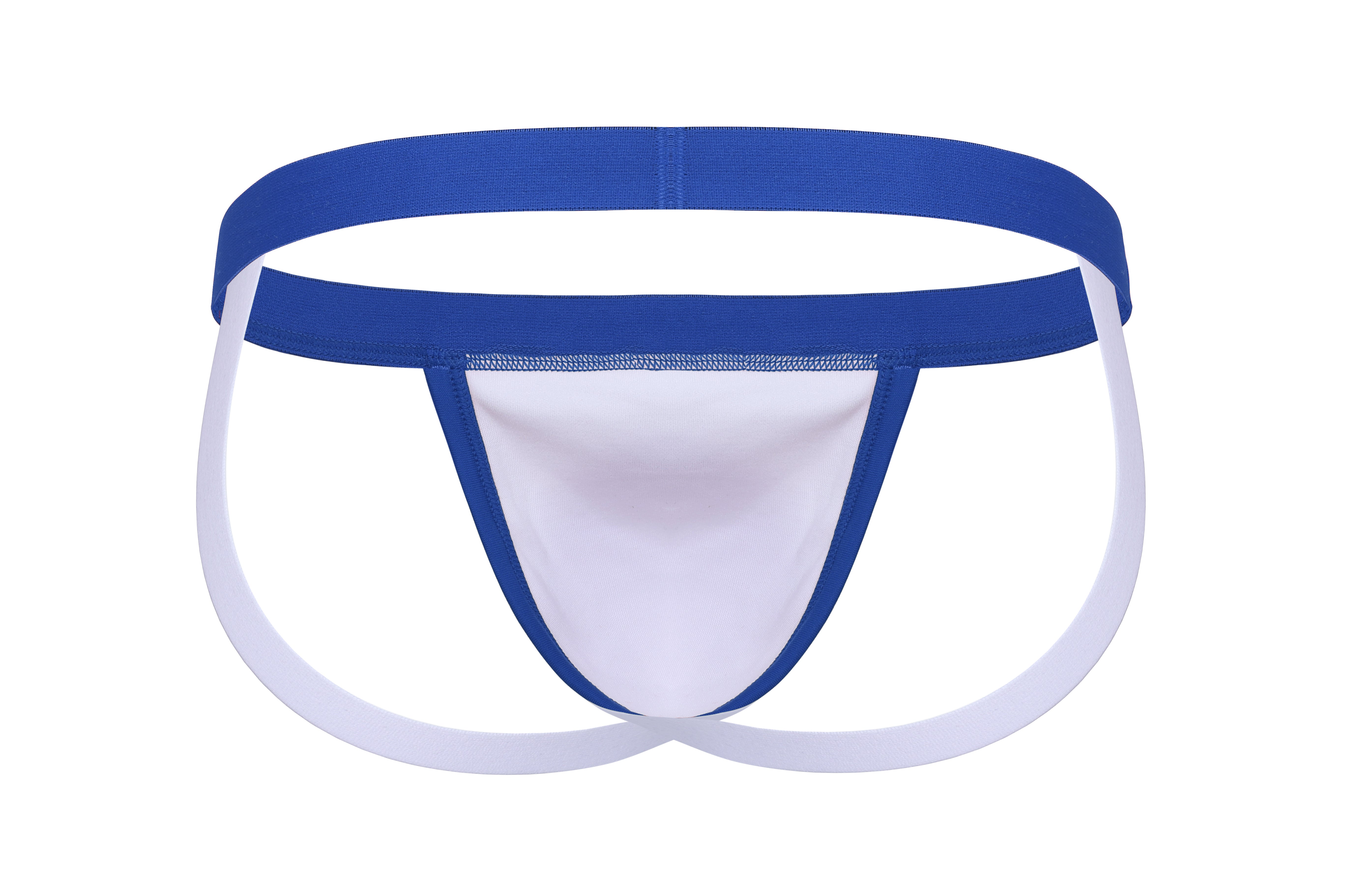 Cotton Ringer Jockstrap | Blue