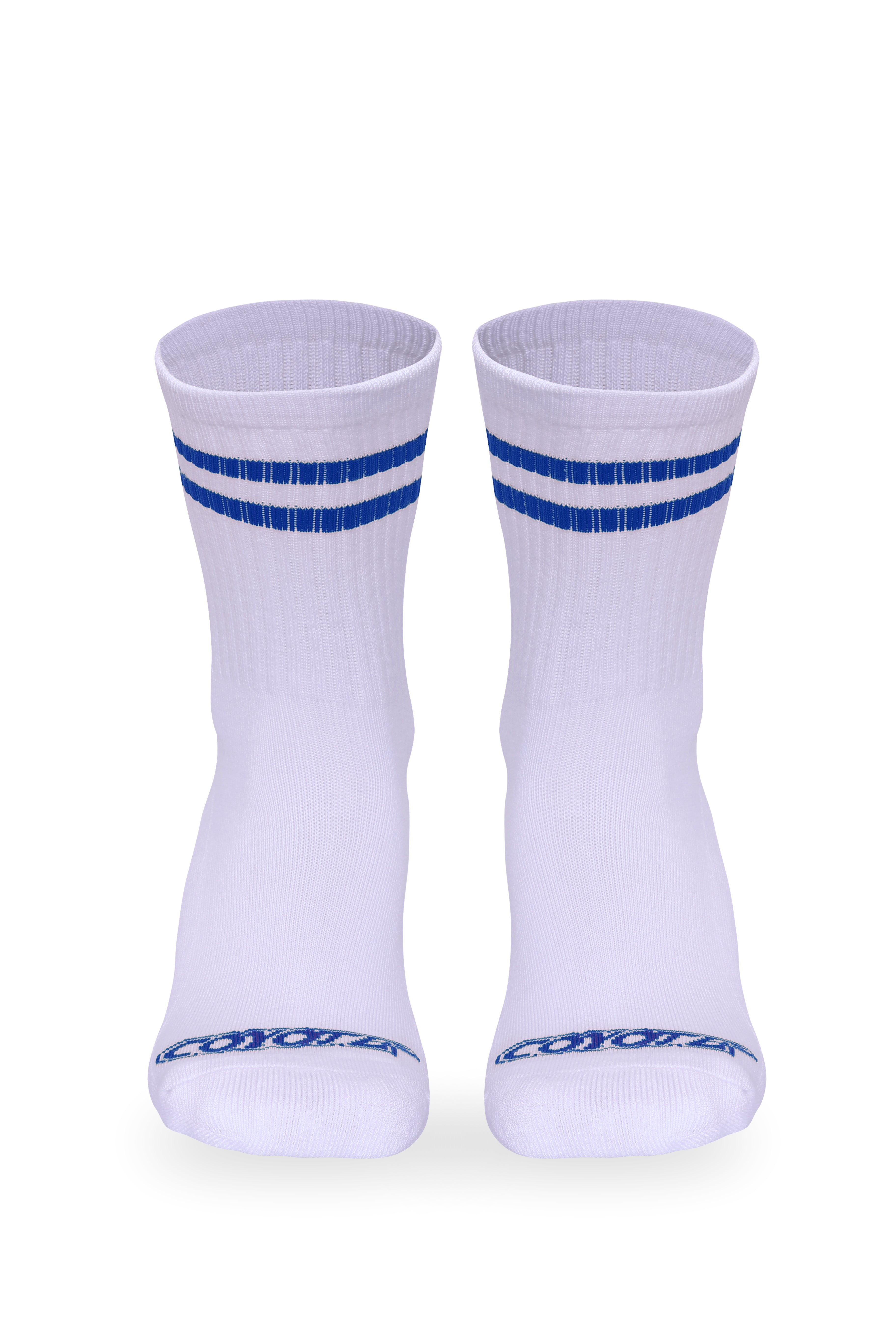 Cotton Ringer Sock | Blue