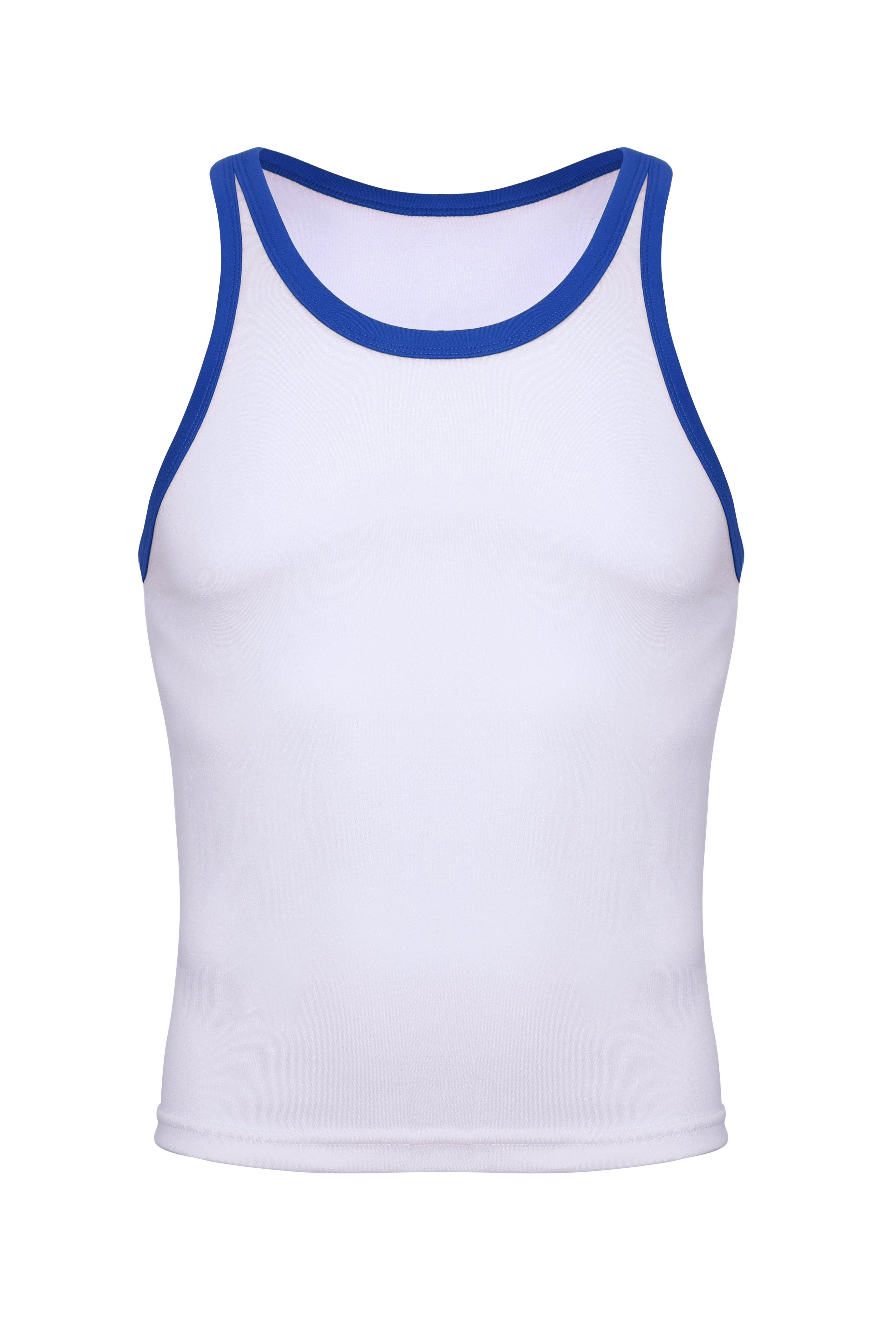 Cotton Ringer Tank | Blue