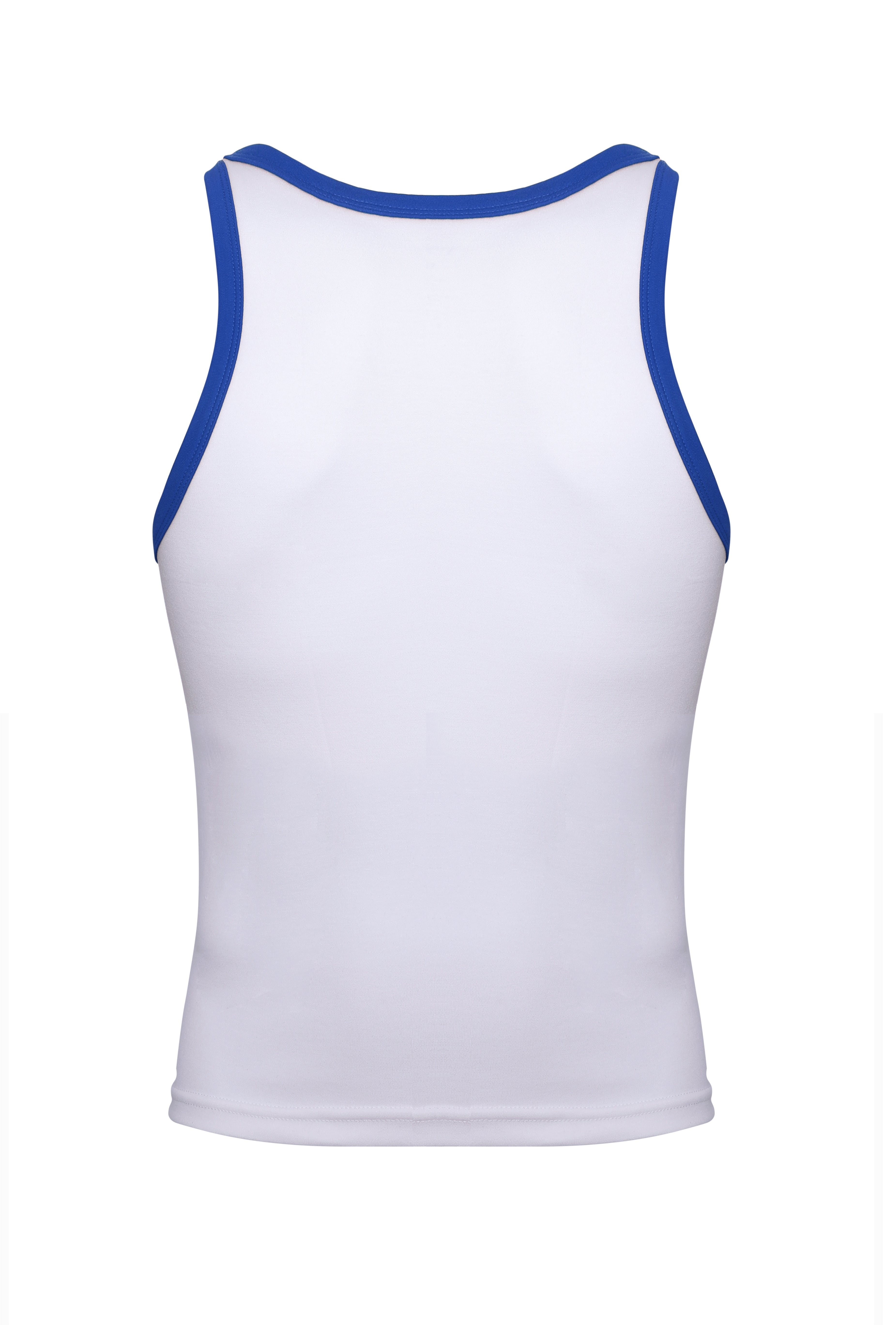 Cotton Ringer Tank | Blue