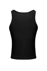 Cotton Rib Crop Tank | Midnight