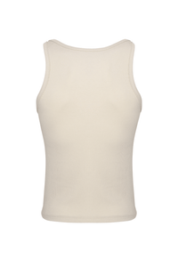 Cotton Rib Crop Tank | Sand