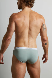 Cotton Rib Fly Front Brief | Grey Sage Briefs | Coyote Jocks