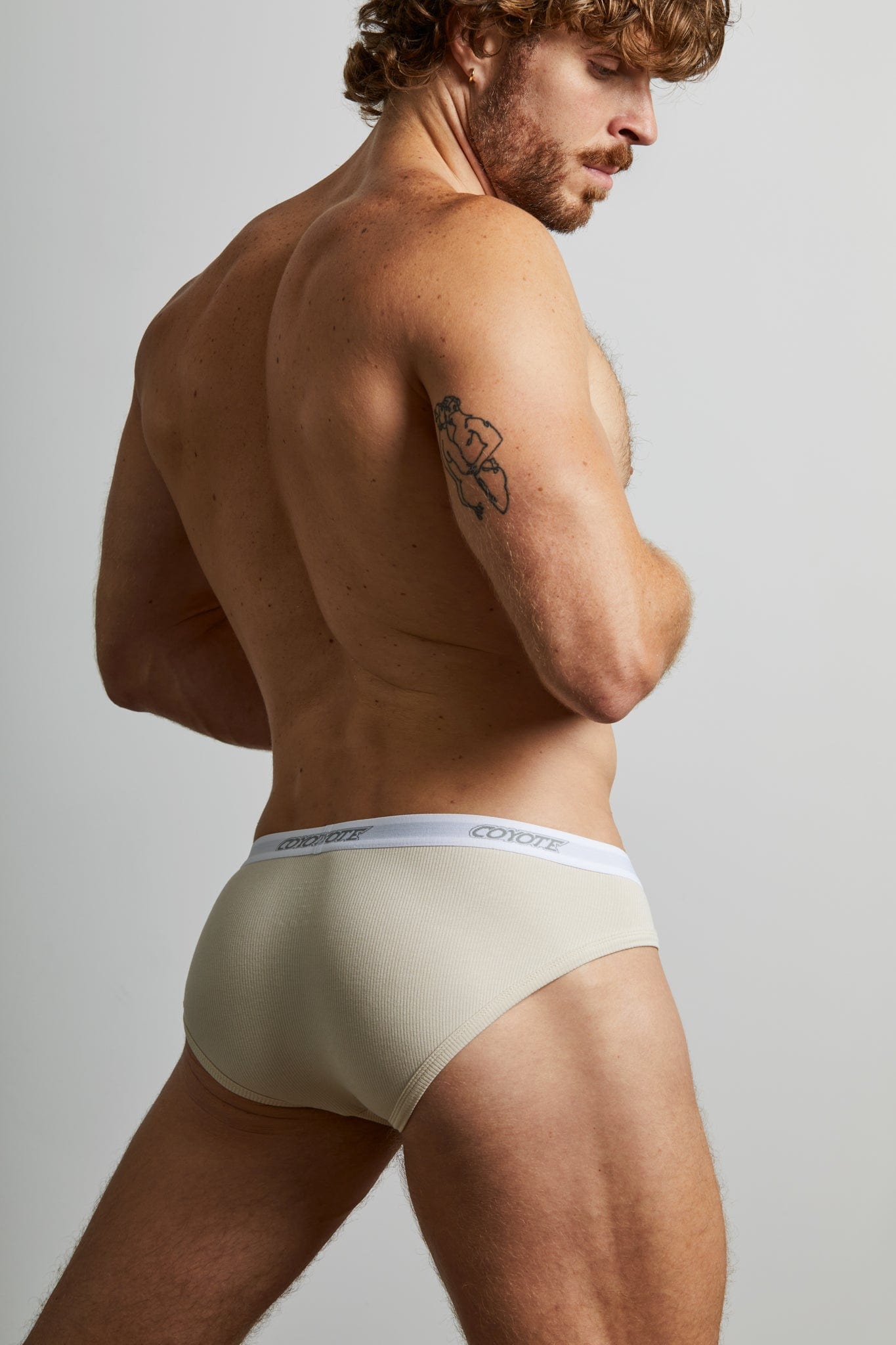 Cotton Rib Fly Front Brief | Sand - Coyote Jocks 